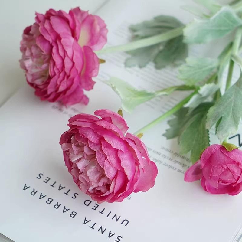 1 PCS 3 Heads Peony Artificial Flower Faux Peony for Home Decoration Event Decoration Wedding Decoration Resturant Decoration 7