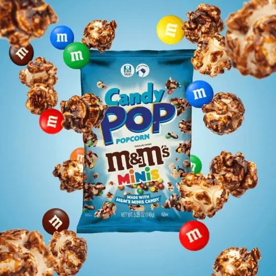 Candy Pop M&M Drizzled Popcorn 12x5.5oz Box 1