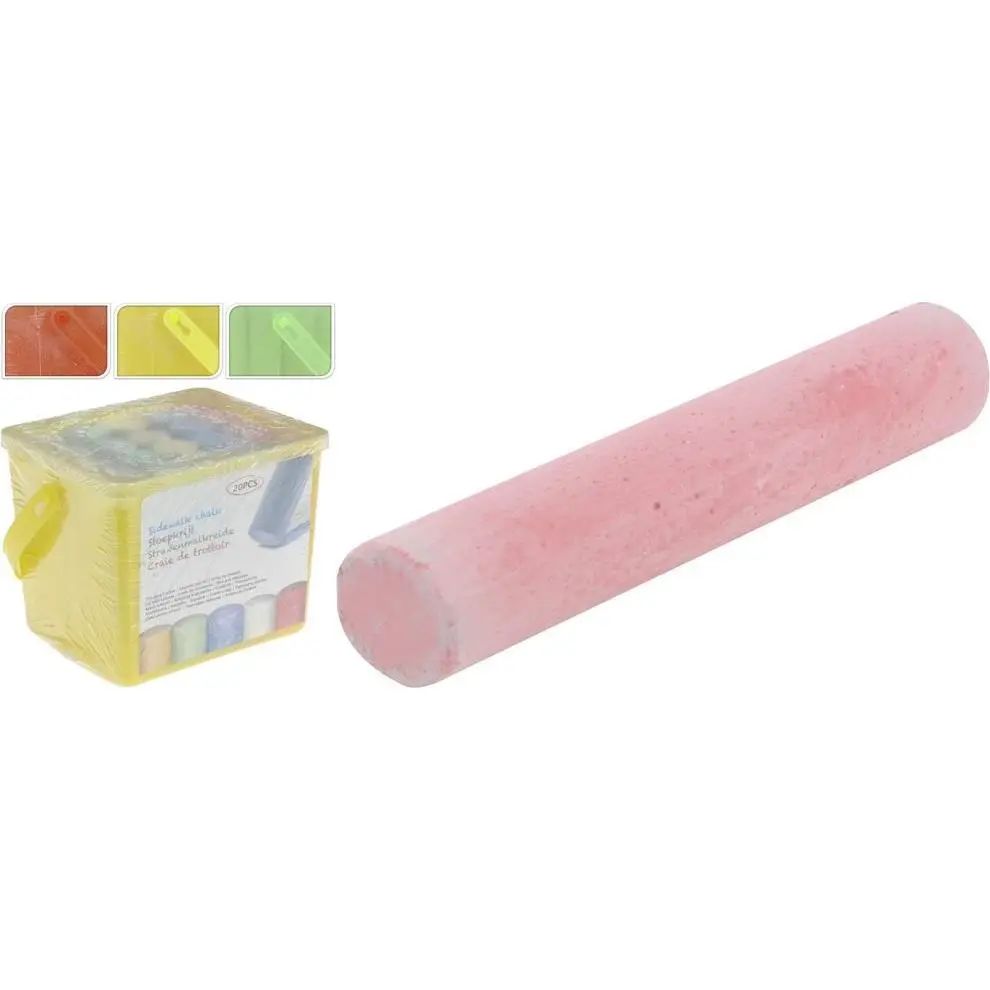 20PCS Sidewalk Chalk in Bucket for Kids - Perfect for Drawing and Writing