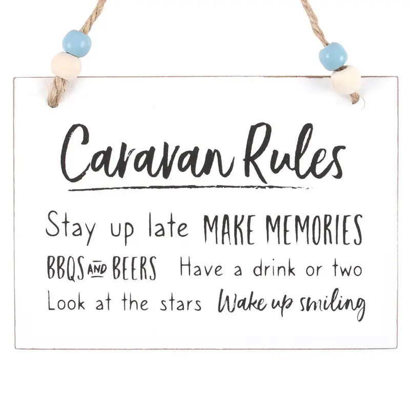 Caravan Rules Hanging Sign 2