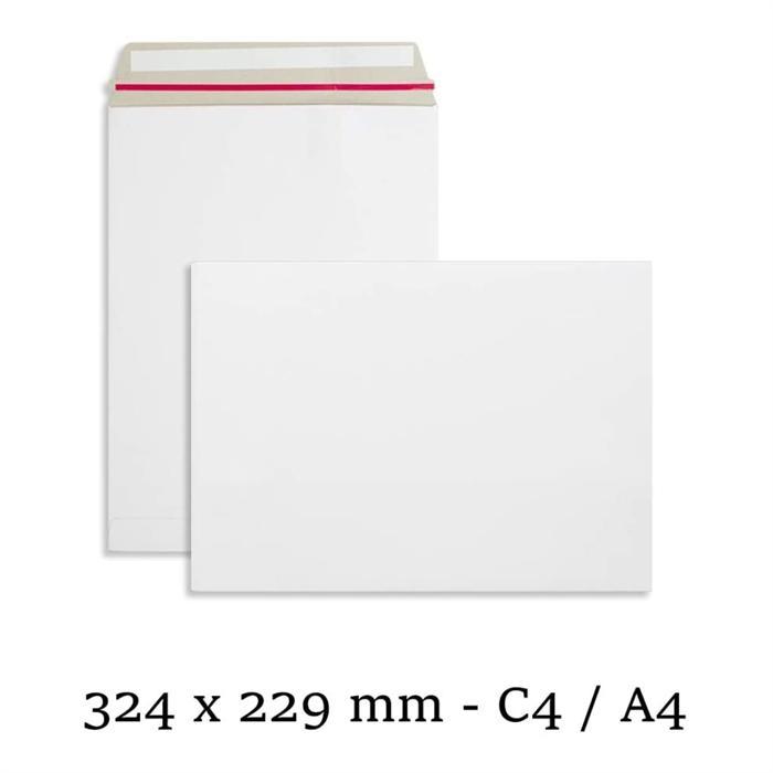 C4 All Board Rigid White Envelopes (25 Pack) - Peel & Seal, Stay Flat, Biodegradable, 324x229mm 1