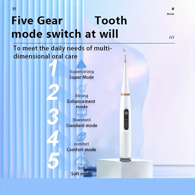 Rechargeable Portable Electric Toothbrush, Travel-Friendly Oral Care Beauty Kit With Replaceable Heads, Electric Teeth Cleaning Device Christmas Gift 4