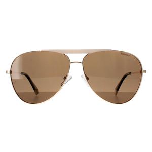 Polaroid Sunglasses PLD 6200/S/X Y3R SP Gold Ivory Bronze Polarized for Male - Mens Sunglasses - Menswear
