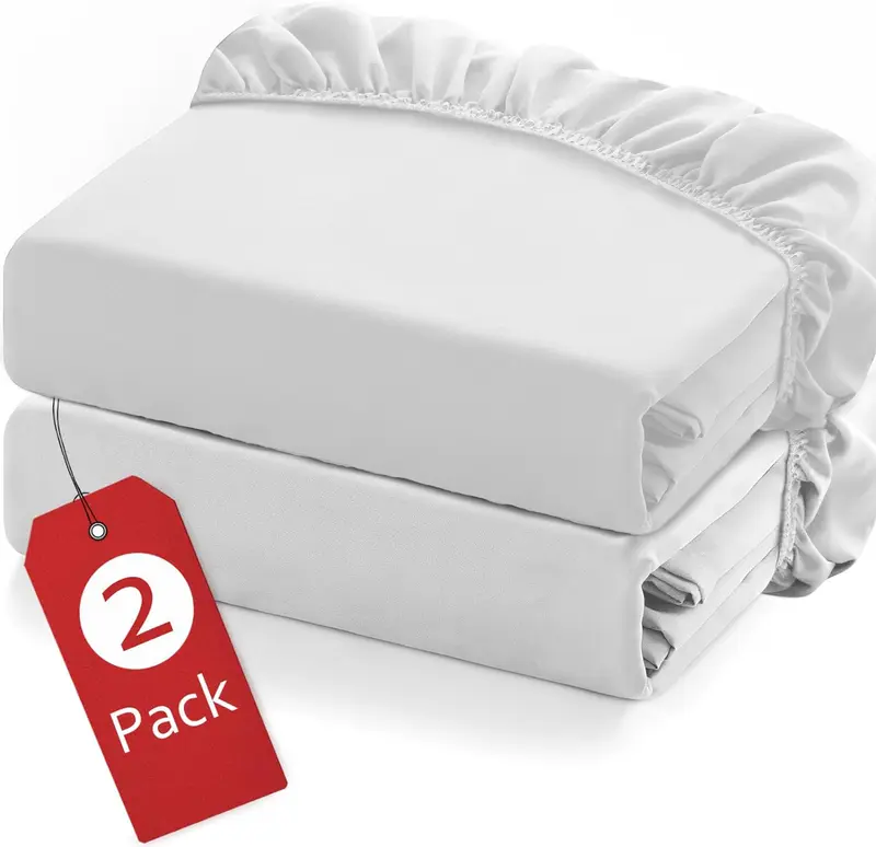 Pack of 2 100% Polycotton Bunk Bed Fitted Sheet 2ft 6" (76cmx190cm) Percale Non-Iron Easy Care Bottom Sheet Set RVs | Guest Beds | Caravan Campervan 3