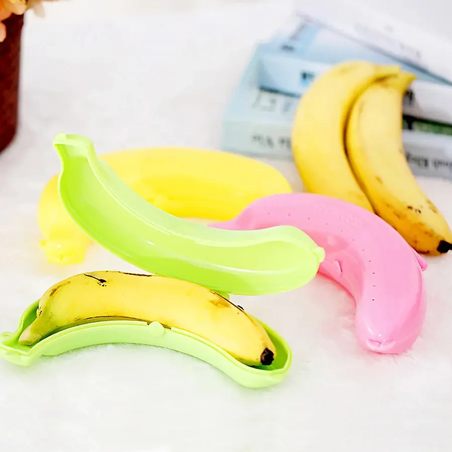 Banana Storage Box for Outdoor Travel Cute Case Protector Container Trip Lunch Fruit Storage Holder hand pressed juicer Organiser Multicolor