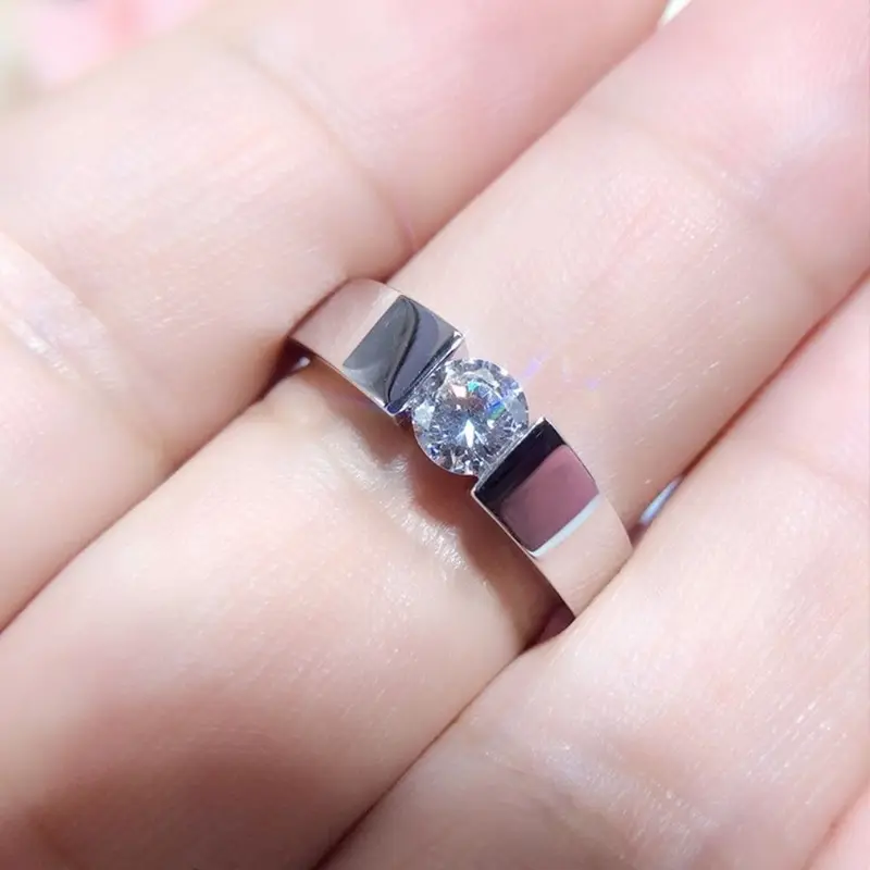 【 Gift 】 can adjust the genuine Mosan diamond couple ring 2