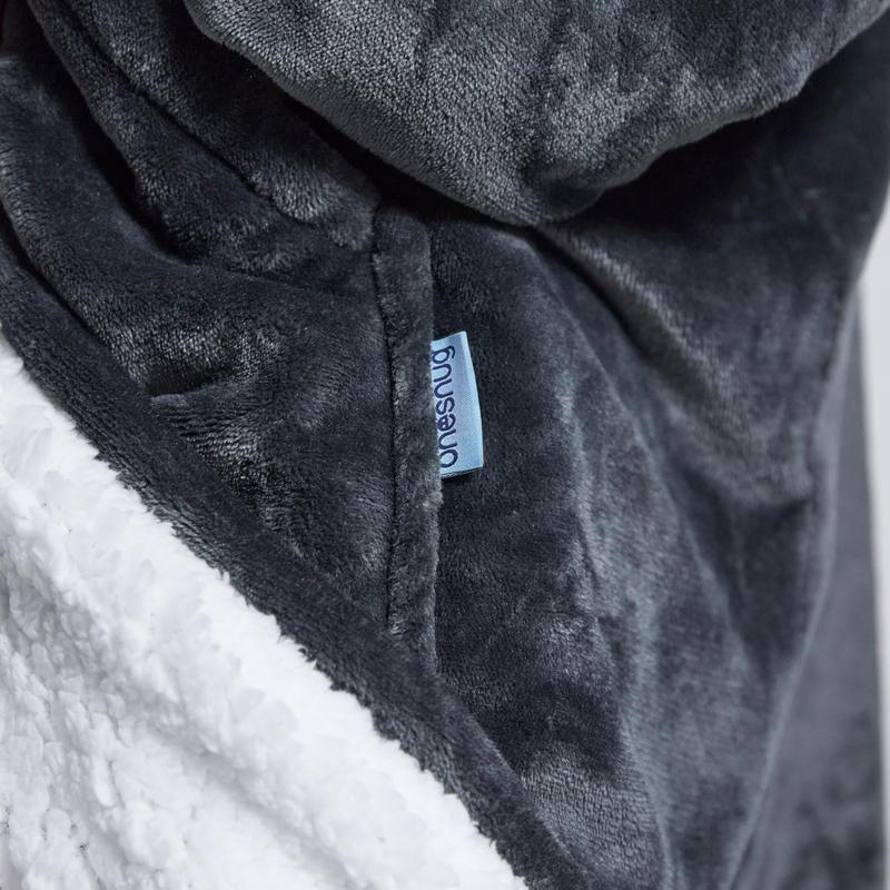 Onesnug Adult/Teen Hoodie Blanket - Dark Grey 7