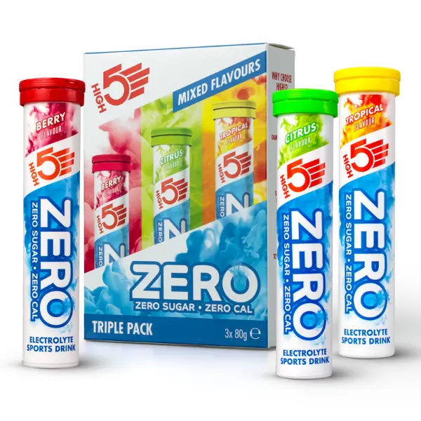 HIGH5 | ZERO Triple Pack | Hydration Electrolyte Tablets | 0 Calories & Sugar Free |  60 Tablets (20x, Pack of 3) Healthcare Supplement hydration Edible Dietary Fitness Vitamin Drink Muscle energy