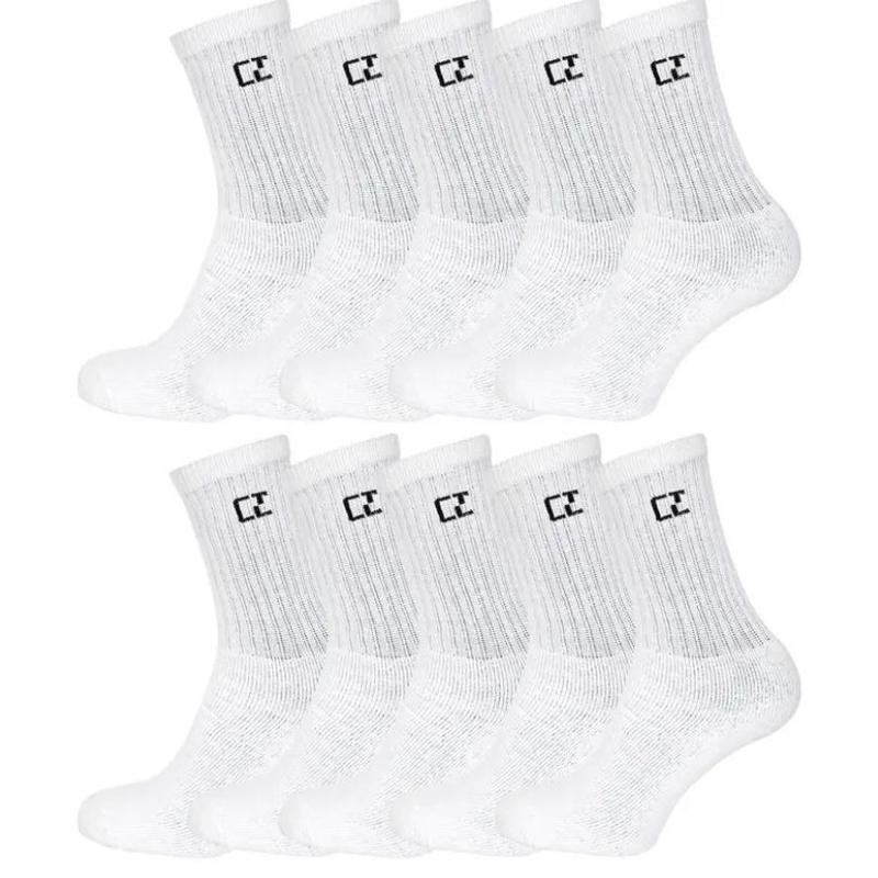 10 Pairs Men's Cotton Rich Black Sports Work Socks Uk Size 6-11 Cotton 4