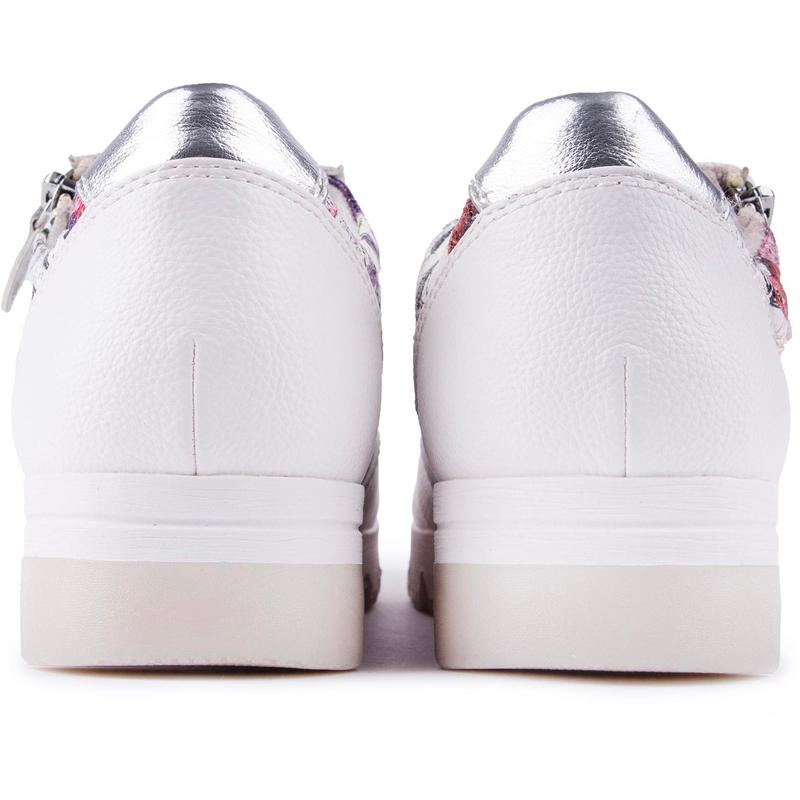 Jana Side Zip Flower Trainers 2