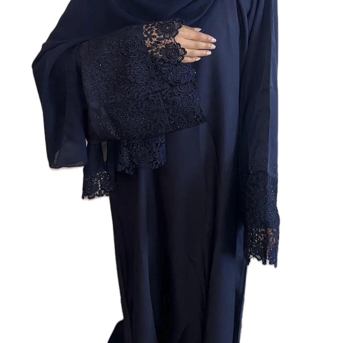 ELEGANT BLUE ABAYA 2024 DESIGN CODE 004 WOMEN WEAR
