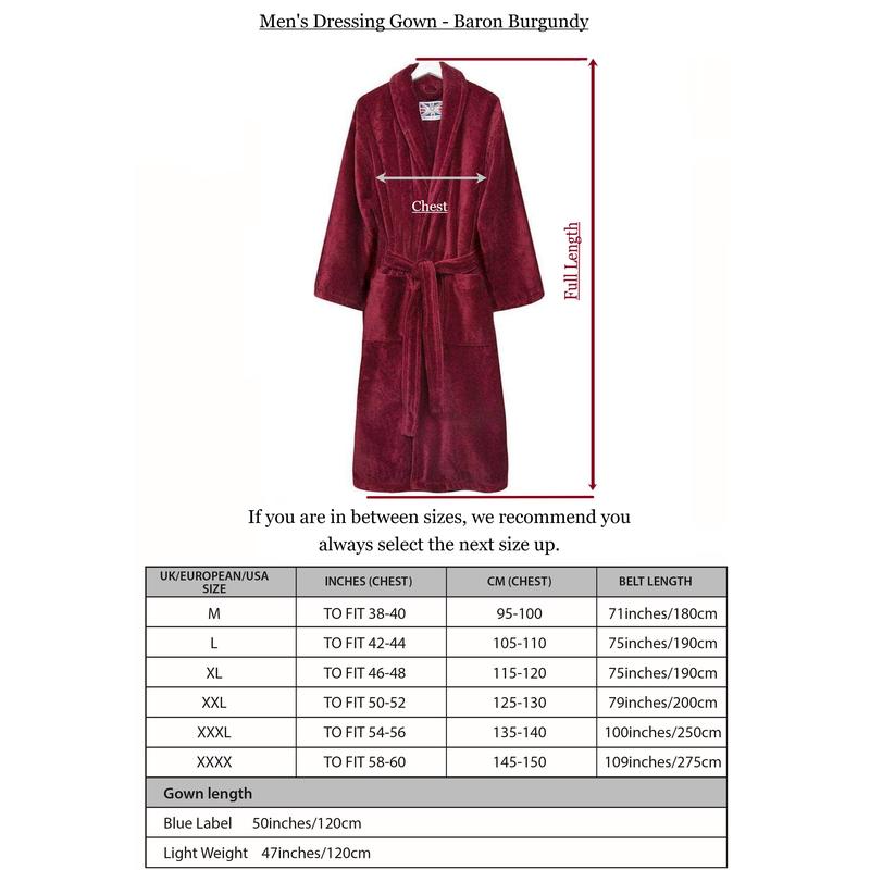 Men's Dressing Gown - Baron Burgundy 8