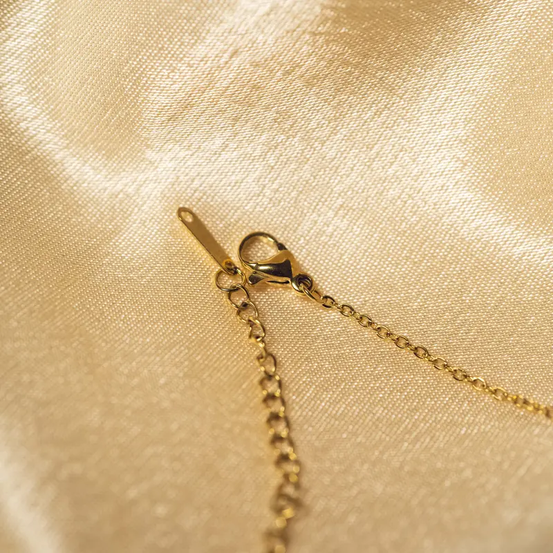 Gold Safety Pin Pendant Necklace, "Locked in My Heart" Symbol Necklace, Girlfriend Gift, Christmas Gift, Comes with a Beautiful Necklace Box, Tarnish-Resistant 6