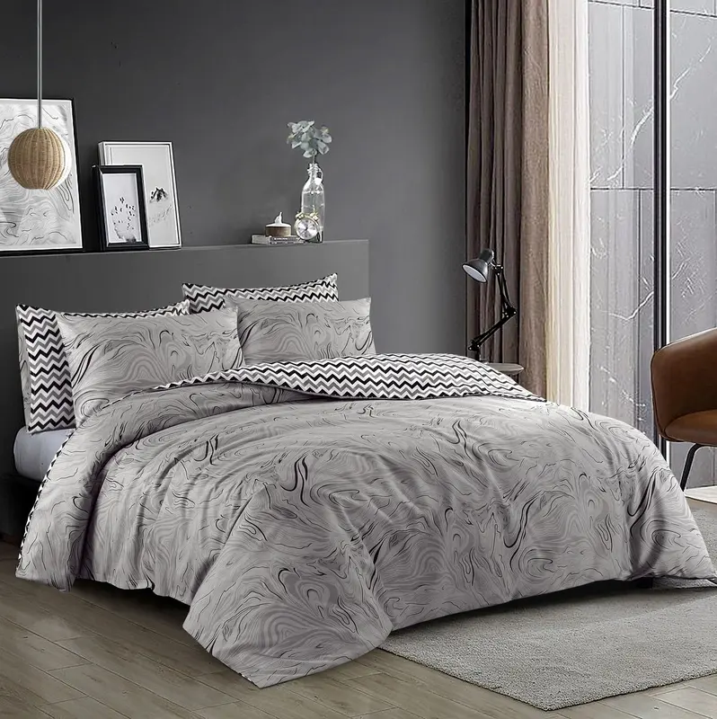Luxury Print Duvet Cover 100% Soft Microfiber Premium Soft Quality Pillowcase Quilt Bedding Set Double King Super King Bed Sizes 4