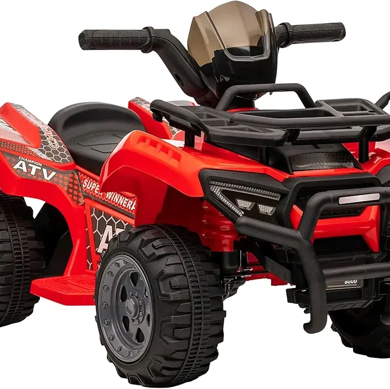 HOMCOM Kids Electric Ride on Car with Music, 6V Battery, for 18-36 Months, Pink or Red 6