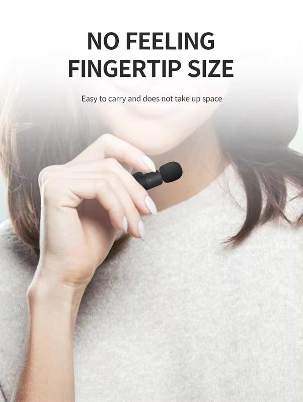 Portable K9 Wireless Lapel Microphone Professional Podcast multimedia HD Rechargeable microphone for Iphone Android 2