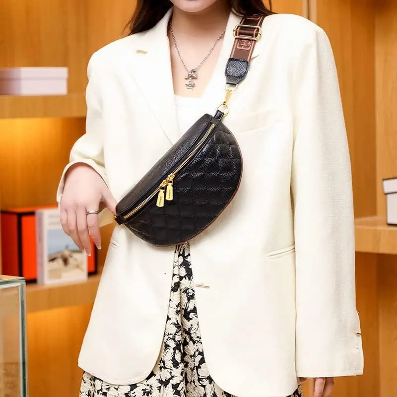 Small Crossbody Sling Bag for Women Trendy - Fanny Packs Leather Chest Belt Bum Bag Anti Theft Purse for Travel 1