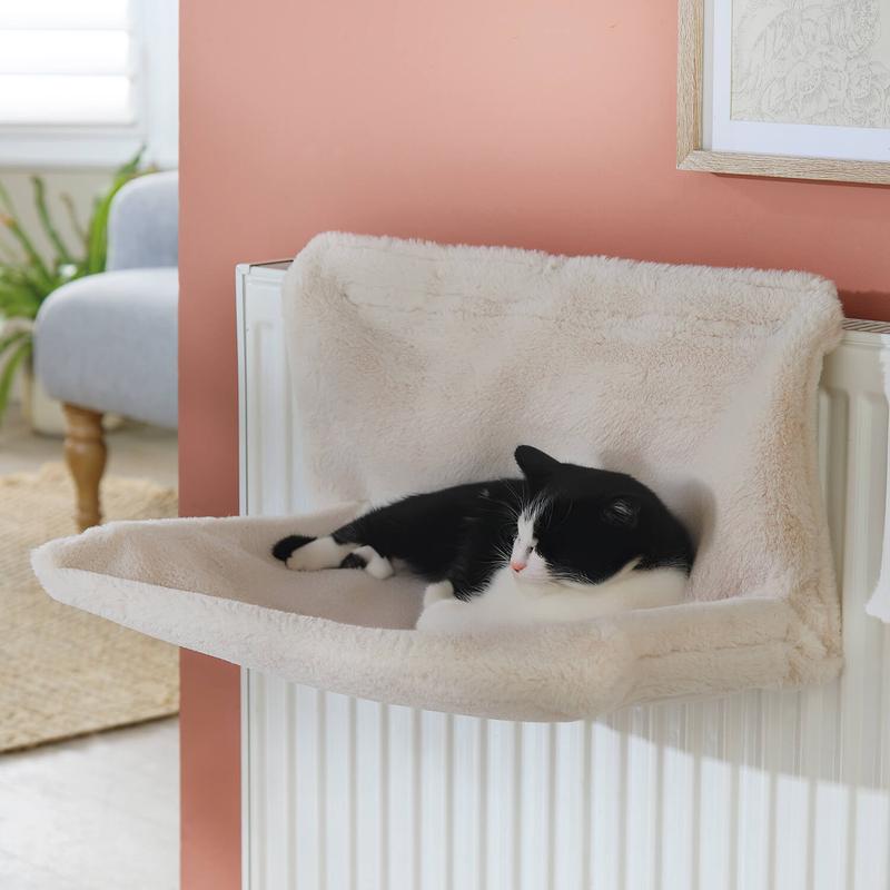 48cm Cat Radiator Bed - Faux Fur Kitten Dog Hammock Puppy Pet Window Cat Bed Dog Bed Sofa Grey Pet Beds Sofas & Mats Dog Bed 1