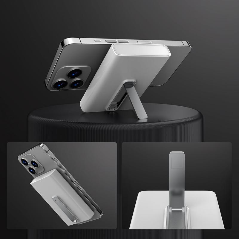 Magnetic Wireless Powerbank 10000mah- Ultra Slim, Fast Charging, High Capacity, Wireless Charger, PORTABLE, 2 in 1 quick charger power bank, for outdoor, Portable power station Smartphone Phone Accessories Cable Device Mobile Chargeable Usb Protection 3