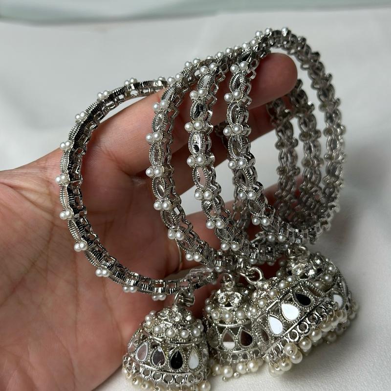 Ladies Statement Bangles with Jhumka - Fashionable and Elegant 5