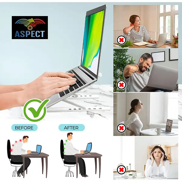Aspect 8 Angles Adjustable Foldable Laptop Holder Suitable for All Laptops 3
