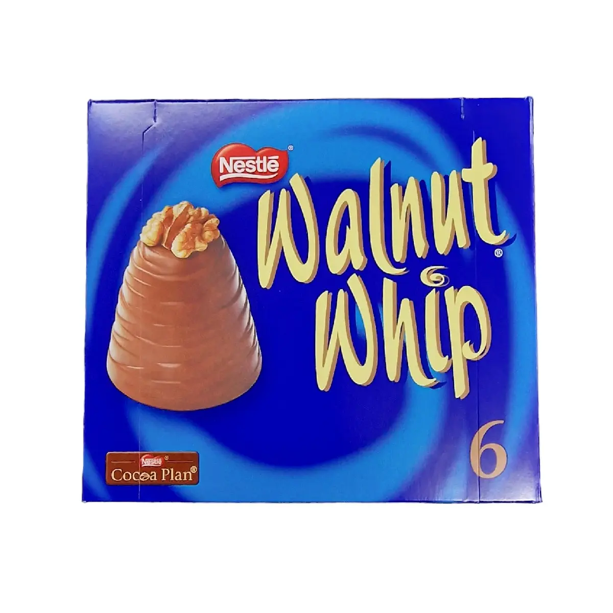 Walnut Whip Chocolate Gift Box Contains 6 x 30g Walnut Whips Best before end 05/2025 Snack Sugar