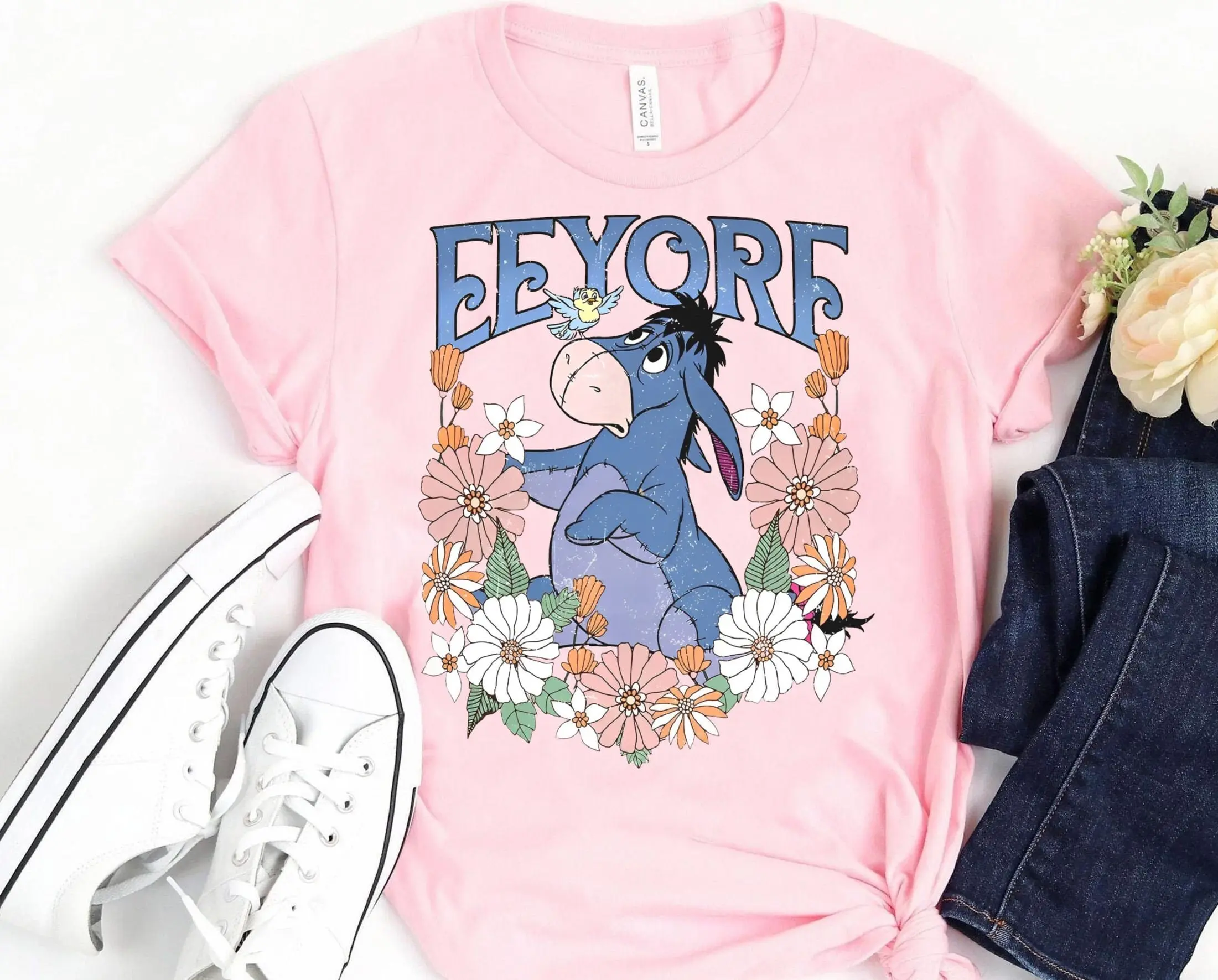 Vintage Eeyore SweatshirtEeyore Winnie The Pooh T-shirtEeyore Floral TeeTrip Shirt