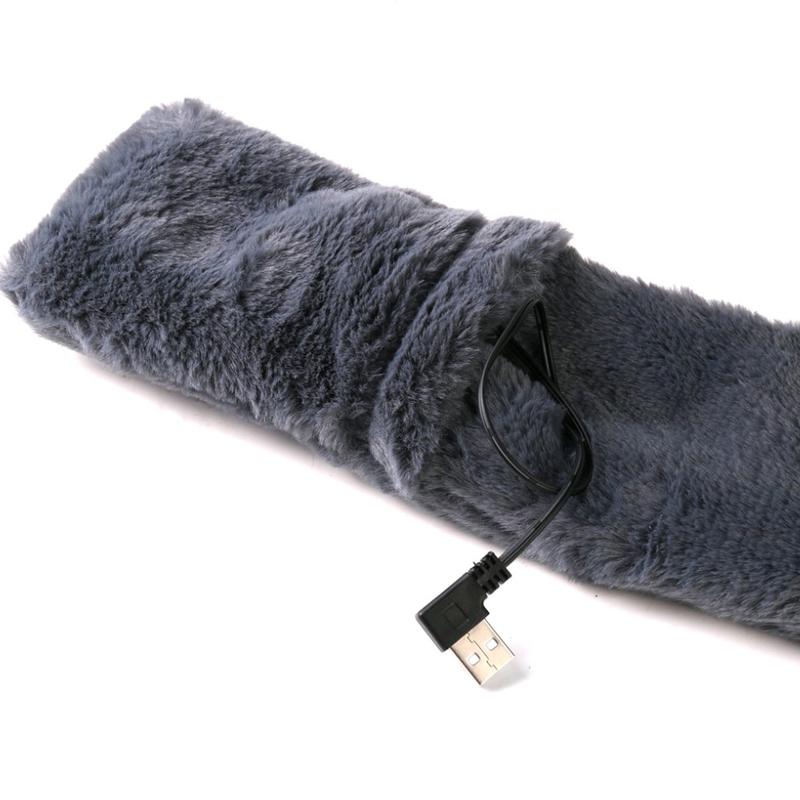 Smart Heated Scarf USB Rechargeable Warm Scarf with 3 Heating Levels - Grey aquascutum 2