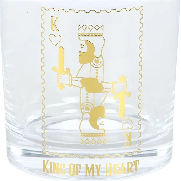 King of My Heart Drinking Glass 3