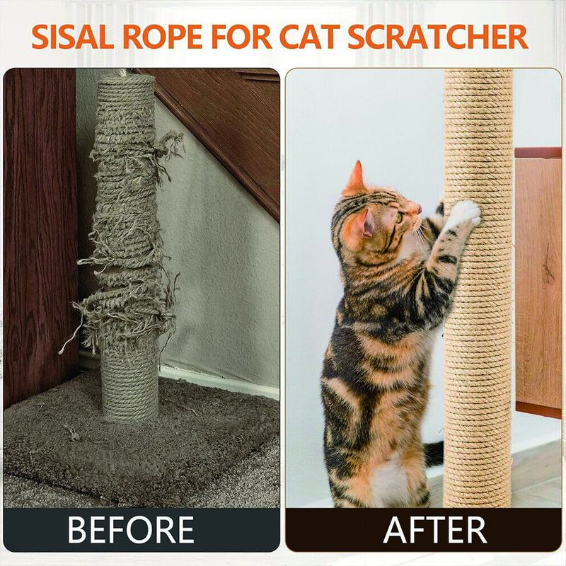 Product Introduction of 60m Natural Sisal Rope Cat Cats Scratching Post Claw Control Toys Crafts Pet 23