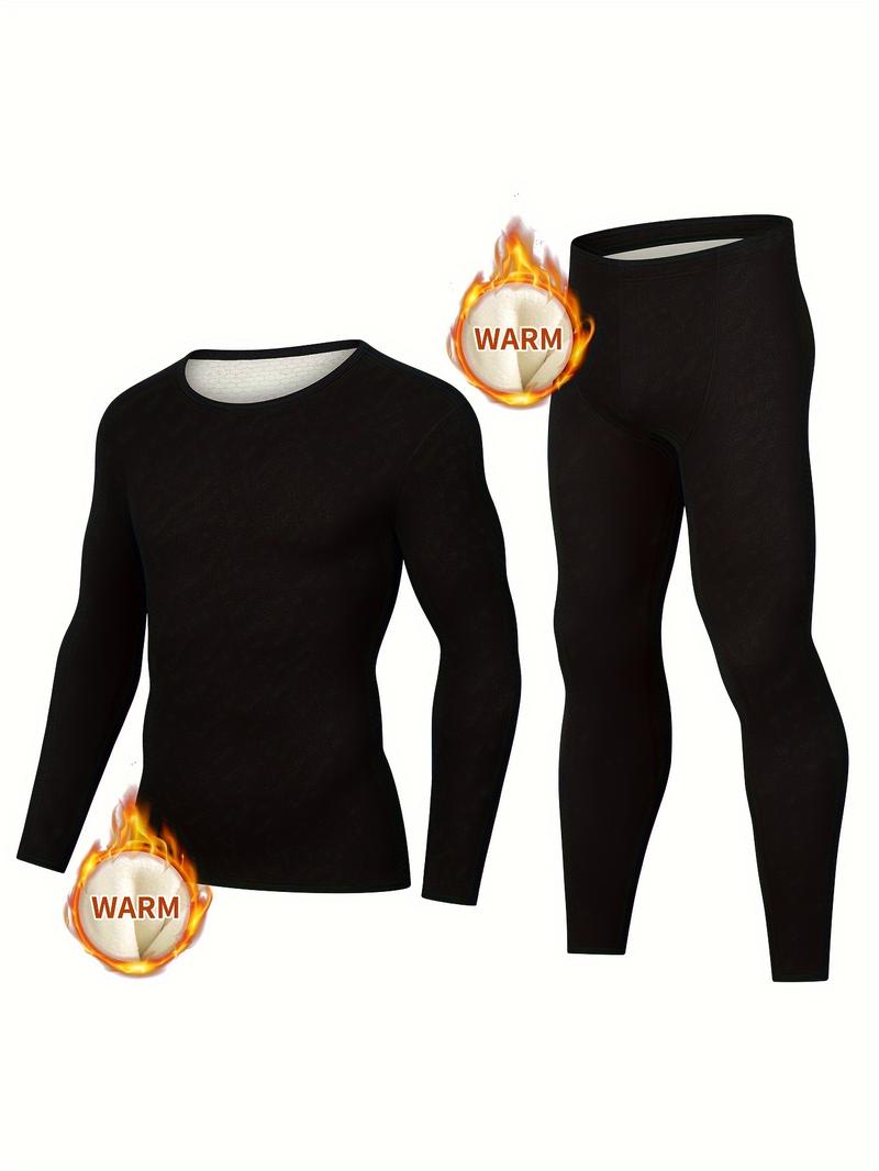 Product Introduction of Men's thermal underwear set, super soft lining warm base layer top and bottom autumn and winter 6