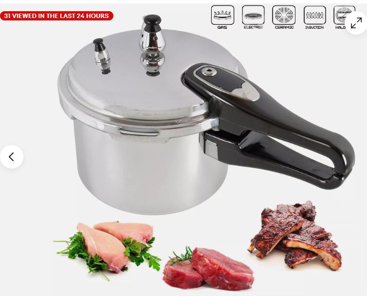 7, 9, 11 LITRE PRESSURE COOKER ALUMINIUM KITCHEN CATERING HOME WITH SPARE GASKET 1