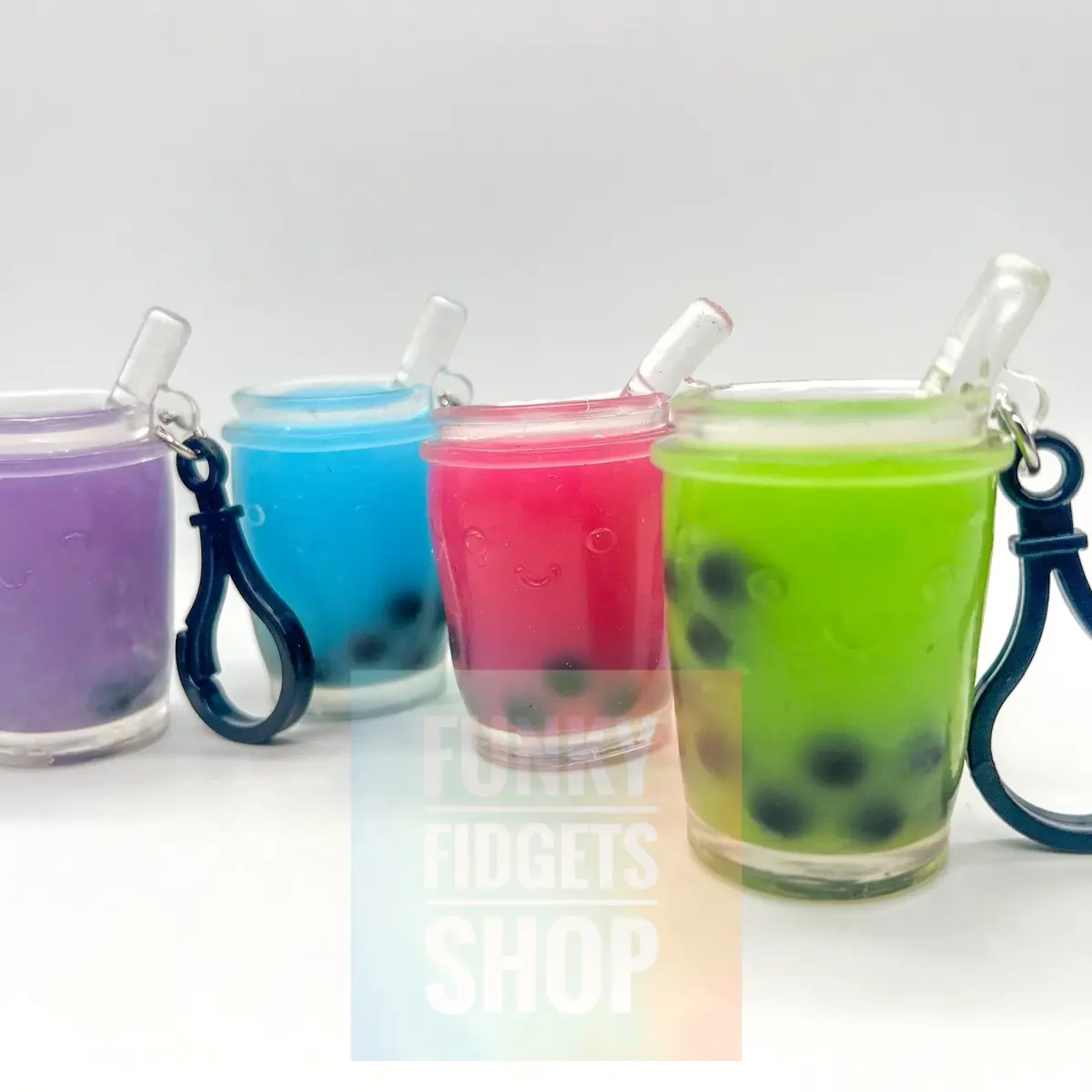 Squishy Boba Keychain Funky Fidgets - Sensory Lanyard Keyring