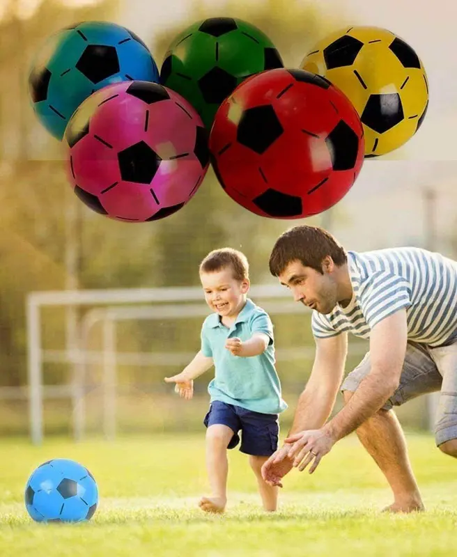 8" Inflatable Football Kids Sports Beach Ball Pool Toys Games Party Bags Fillers 4