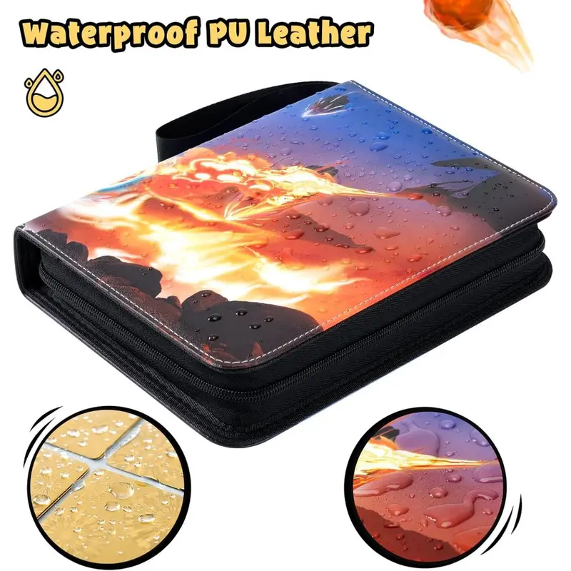 Trading Card Binder 9-Pocket, 900 Pockets Card Binder Folder Compatible with TCG, MTG Cards, Extra Large Card Album Holder with 50 Removable Sleeves for Boys Girls Collectors 2