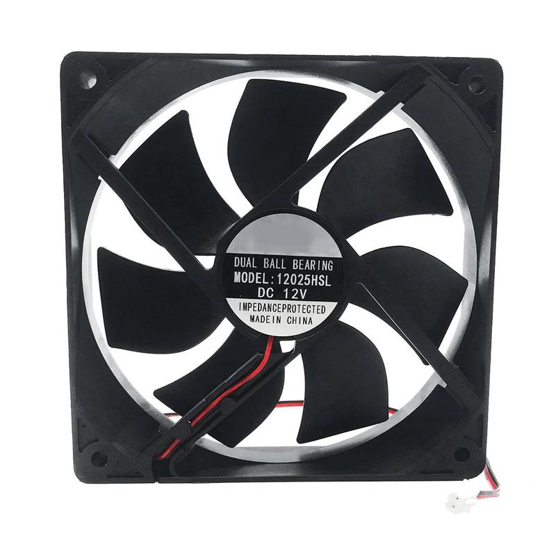 1/2X 12V 120x120x24mm 12cm dual Ball Bearing PC Brushless Cooling Fan 2Pin 120mm UIK 6