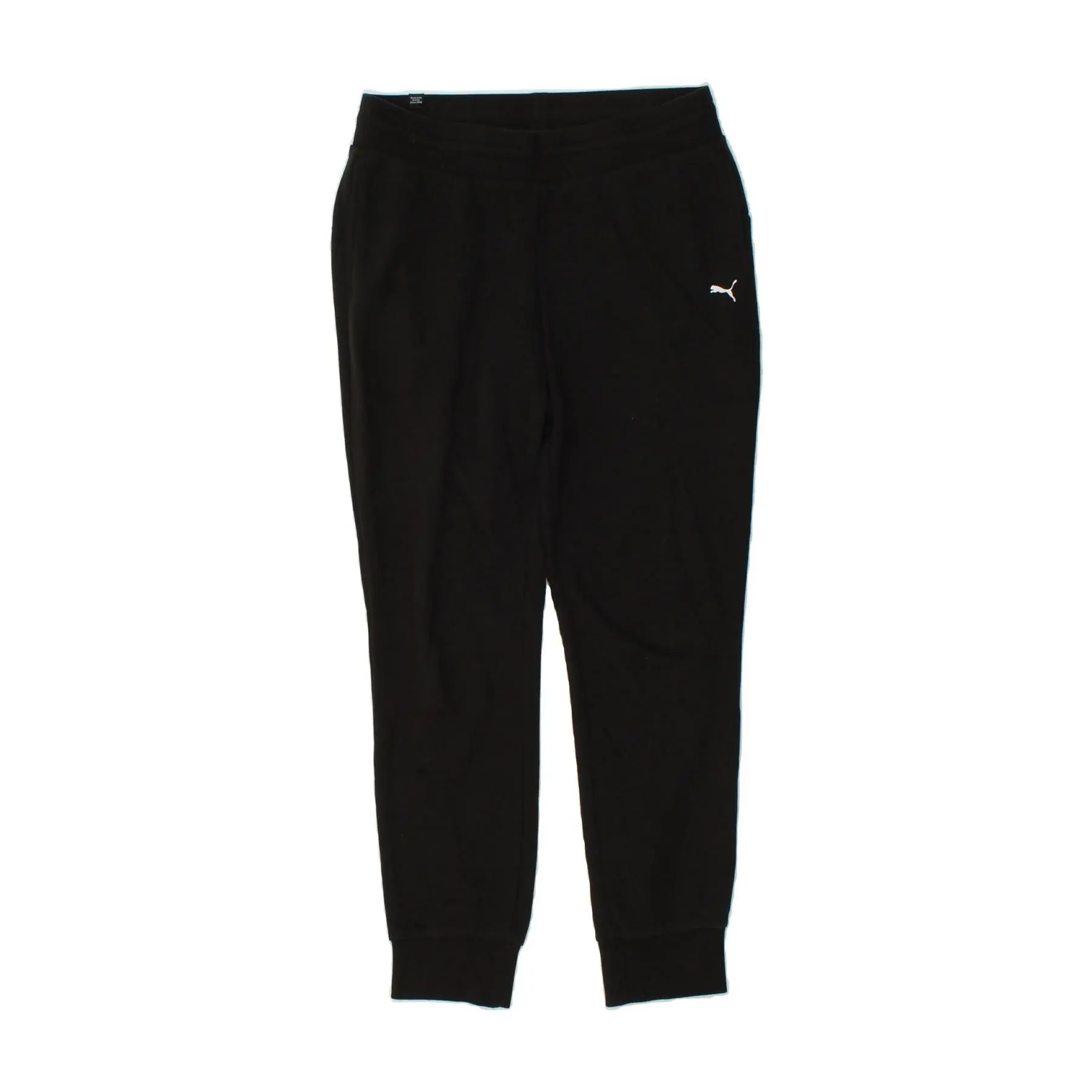 Pre-Owned Vintage PUMA Womens Tracksuit Trousers Joggers UK 12 Medium Black Cotton