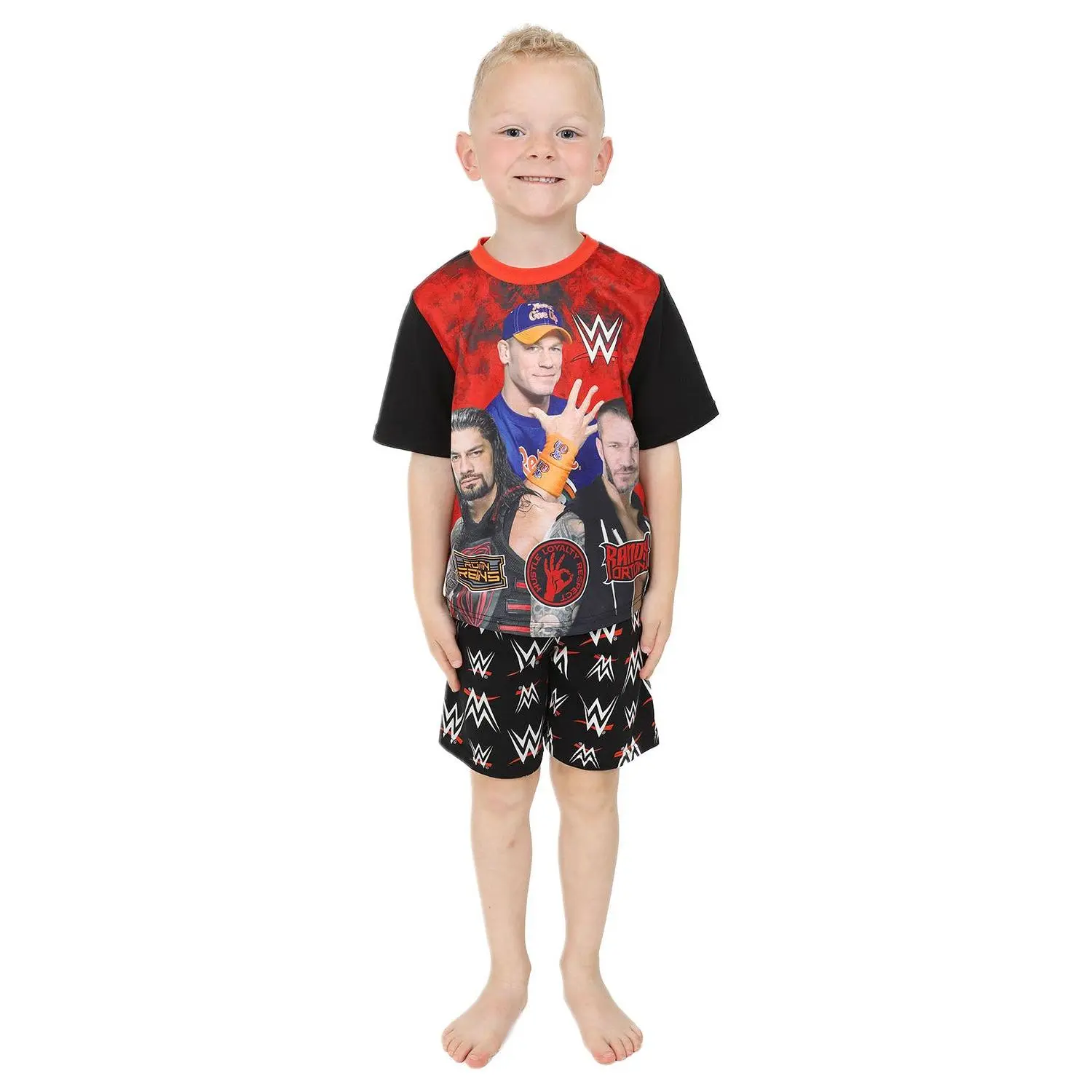 WWE World Wrestling Entertainment John Cena Red Short Pyjamas