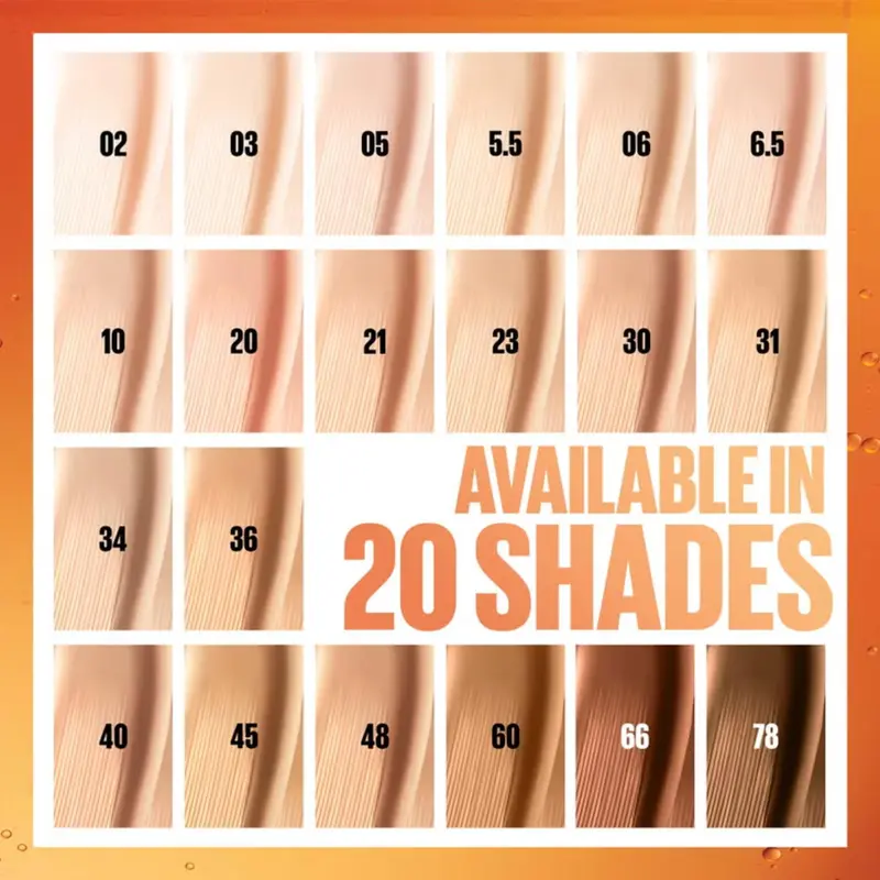 Maybelline Super Stay up to 24H Skin Tint Foundation + Vitamin C Concealer Coverage Makeup Brightening Flawless Sensitive 2