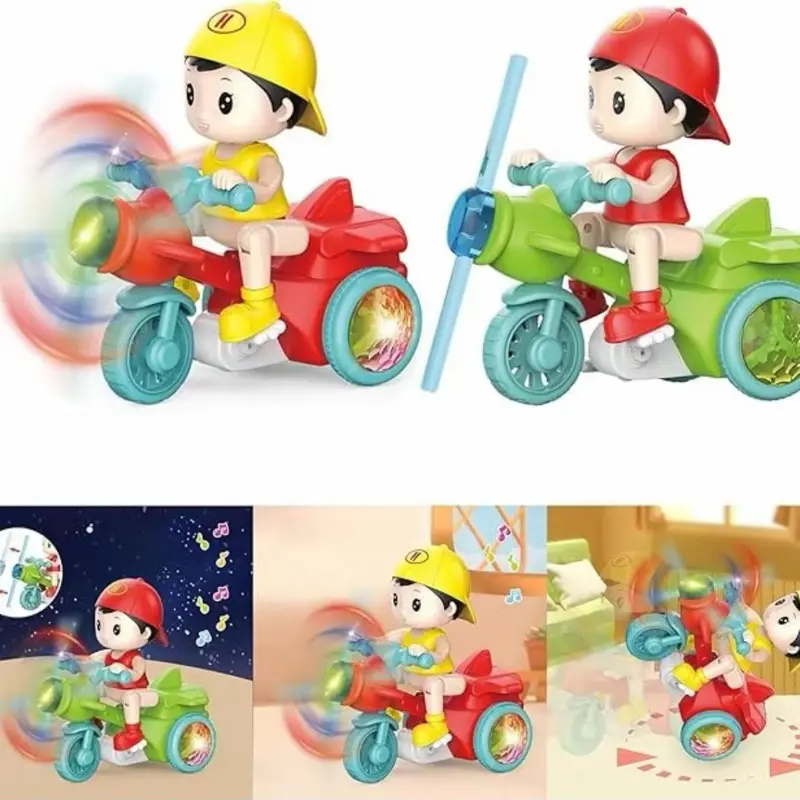 Tricycle Electric 360° Rotation Cartoon Toy Car Music LED Lighting Kids Toy Boy Girl Easter - Birthday - Christmas Gift Electric Tricycle Toy Electric Tricycle Electric Stunt Tricycle 360 Rotation Toy 3