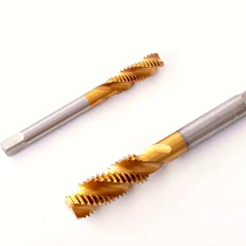 M2x0.4 Spiral Flute Tap Tin Coated Cobalt Machine Tap Drill for Metalworking 1