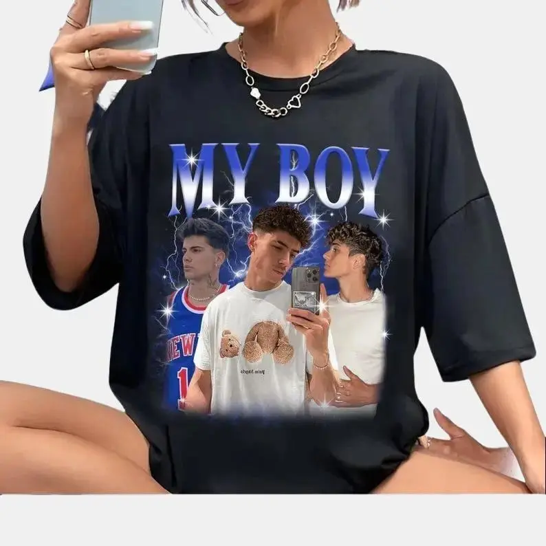 Custom Photo Girlfriend Boyfriend Face T-Shirt, 90s Retro Vintage Bootleg Shirt with Face, Personalized Pictures Tee for Couple 1
