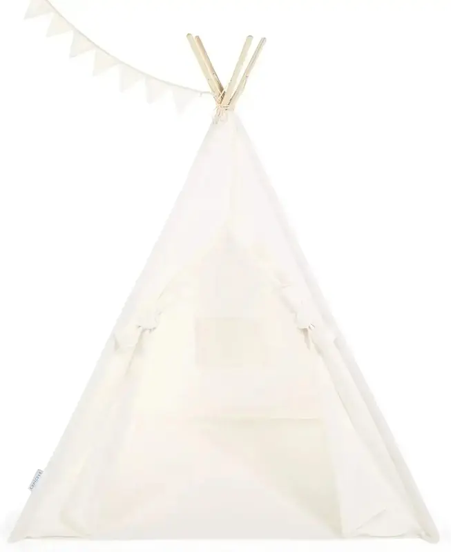 White Cotton Canvas Teepee Play Tent for Kids – Indoor & Outdoor Play Space 3