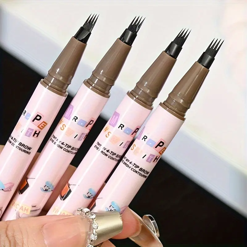One Waterproof And Quick-Drying Eyebrow Pencil, Resistant to Smudging, Fills in Sparse Eyebrows, Enhances Brow Color, Available in Four Shades.