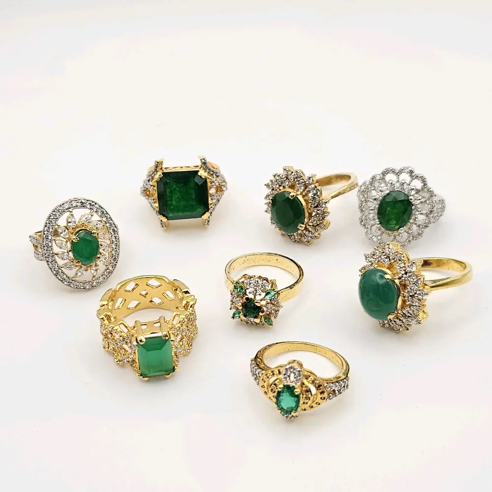 Zircon&jade Rings perfect for  any occasion