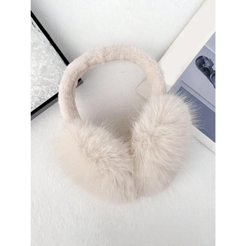 FADZOYLE 1pc Winter Earmuffs Foldable Muffs Fluffy Fluffy Ear Windproof Warmers Cute Ear Covers Adjustable Headband With Fuzzy Thermal Lined Furry Winter Earmuffs Outdoor Sport Skiing 7