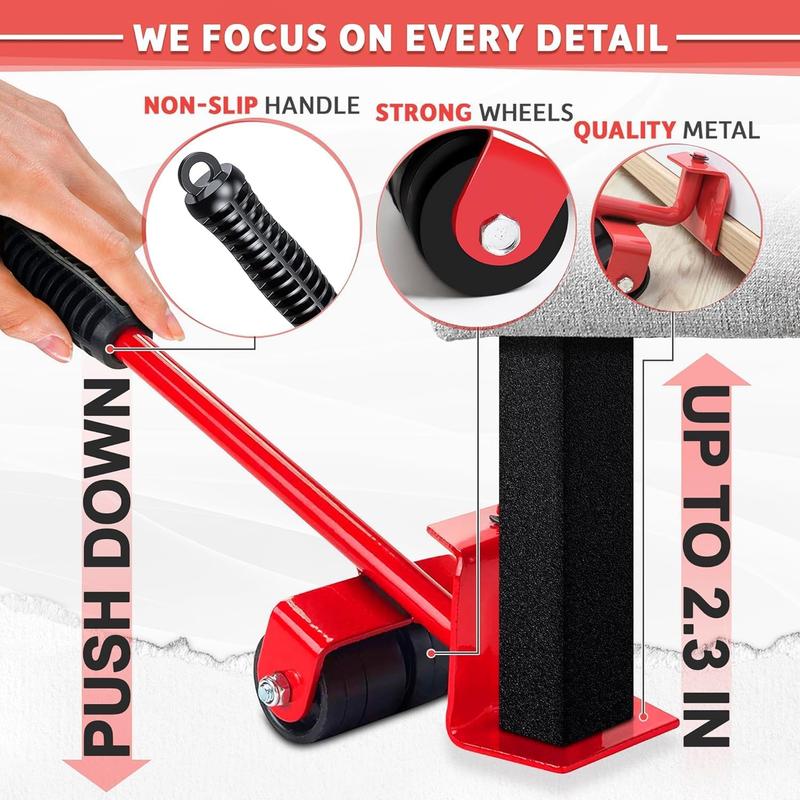 Product Introduction of Easy Moving Removal Heavy Furniture Shifter Lifter Slider Mover Wheels Move Kit Wheel Moving Removal 5Pcs 11