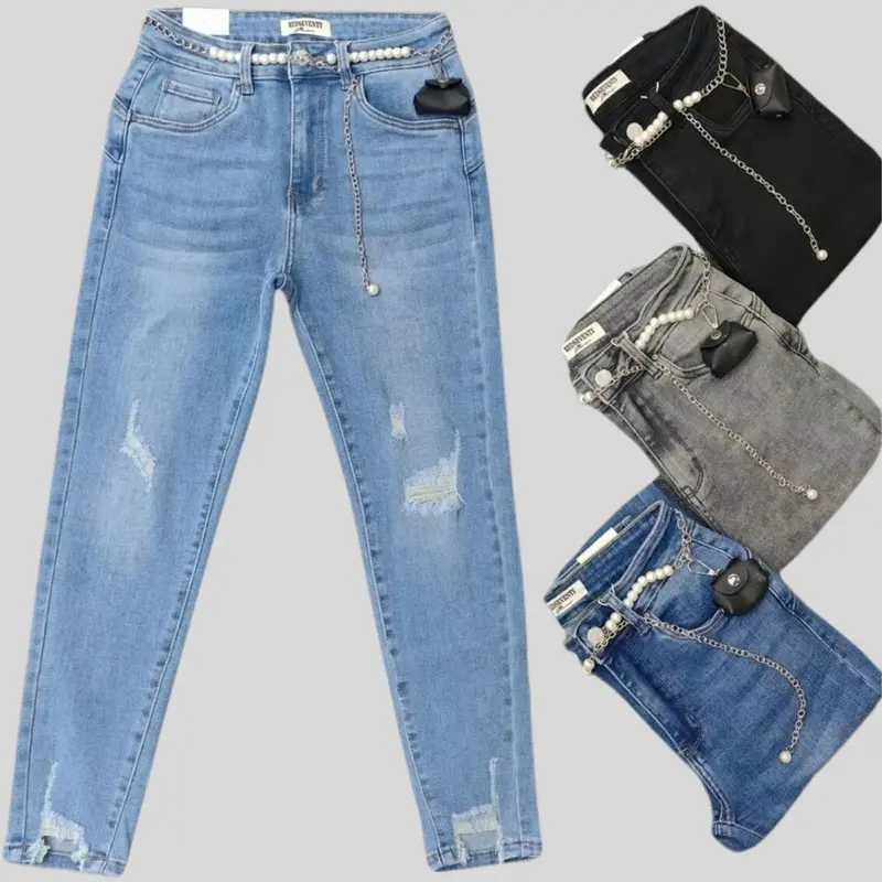 Miss Hussy - Women’s Distressed Stretch High Waist Skinny Jeans UP TO UK20 – Amelie 1