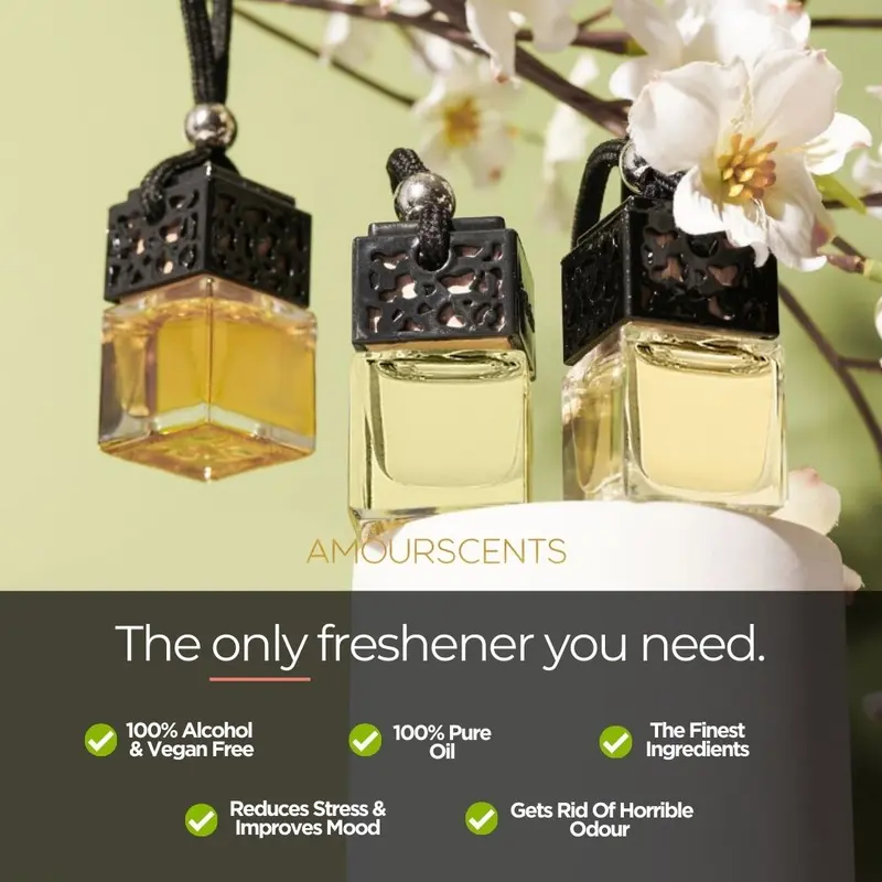 Lost Cherry Car Air Freshener – Aromatherapy Inspired Car Perfume, Scented Cologne Purifier Removes Odours – Car Fragrance with Essential Oil, Diffuser for Houses & Vehicles - Forbidden Cherry 5