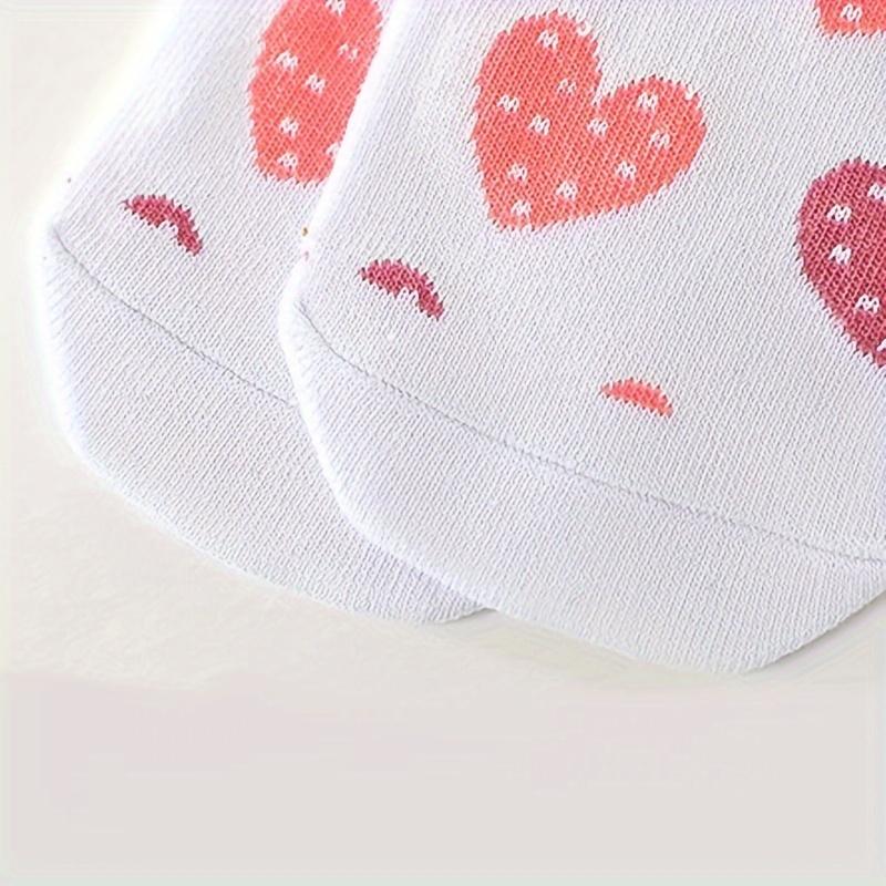 Product Introduction of Cat Pattern 4 Pairs Girls Knee High Stocking Socks, Comfy Breathable Sweat Resistant Anti-odor Socks For Spring Summer 4